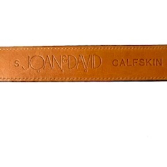 Joan & David u.s.a  Women Brown Calfskin Embossed Croc Pattern Leather Belt - Picture 4 of 4